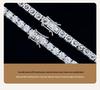 Men's Moissanite Tennis Chain Necklace in Gold-Plated 925 Sterling Silver - Luxurious, Simple Hip Hop Jewelry
