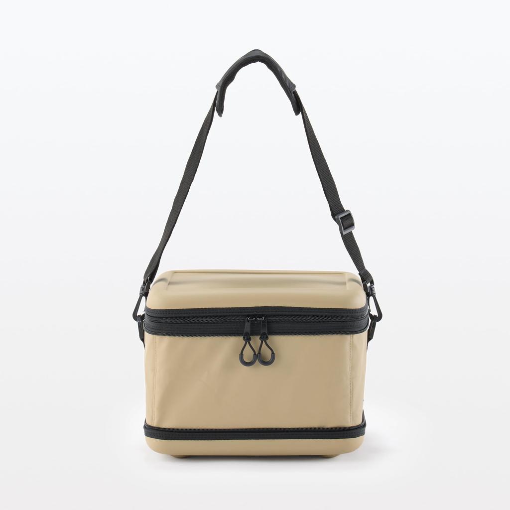 MUJI Foldable Soft Cooler Bag with Shoulder Strap, Beige, Approx. 28 X 22 X 19 Cm, 12L, 83832810