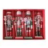 Beautifully Crafted 12CM Wooden Nutcracker Ornaments for Festive Use