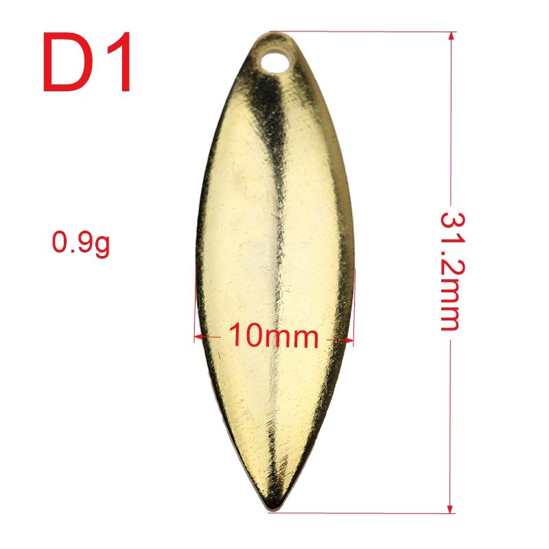 

20 шт., никелевые стальные лопасти для блесны с гладкой отделкой, сделай сам, приманка-спиннер, рыболовные приманки, снасти, аксессуары для рукоделия, металлическая приманка для джиг-приманки D1 золотой