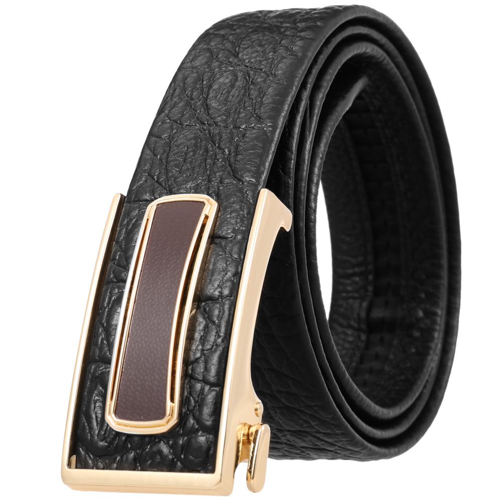 Ceinture tendance en cuir de vachette pleine fleur, boucle intérieure ceinture homme Ly36-23018-5
