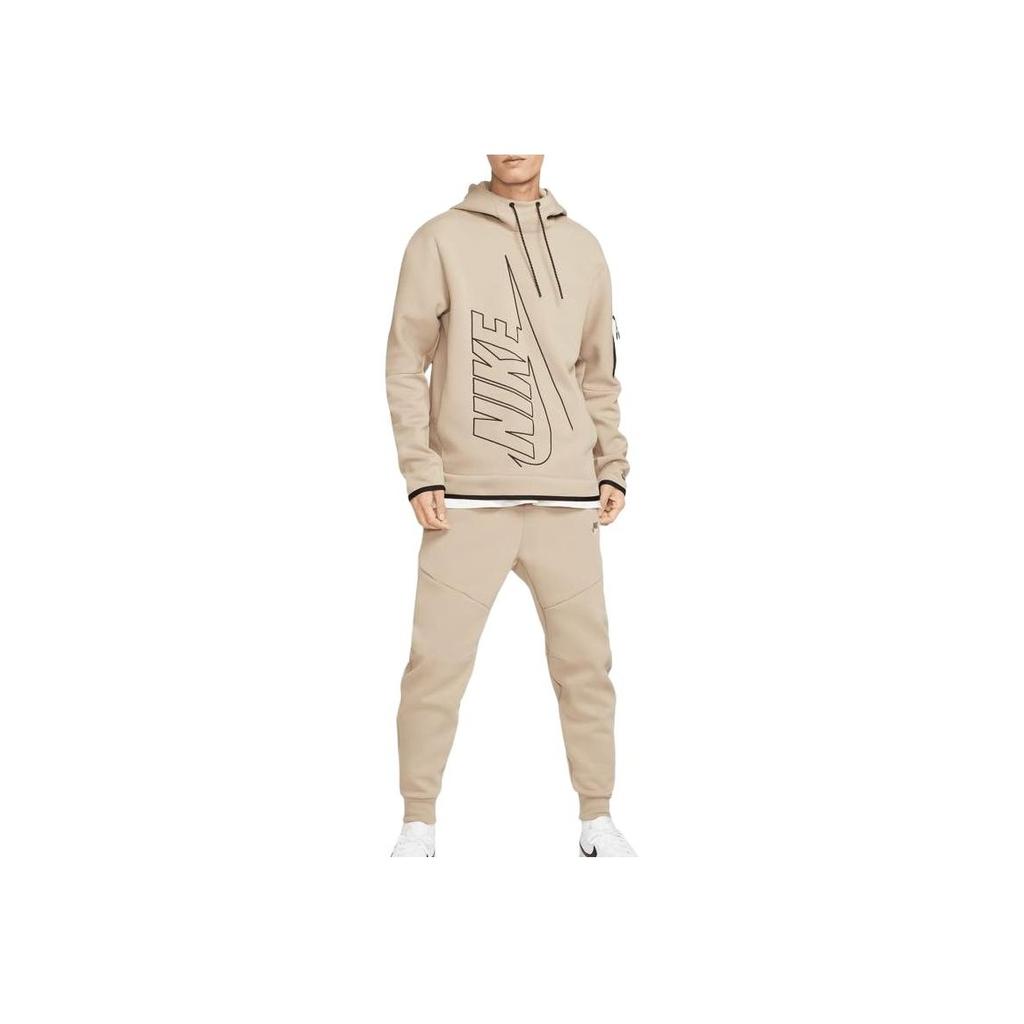 Nike Logo Pullover Hoodie Men Hoodies Khaki DX0578-247