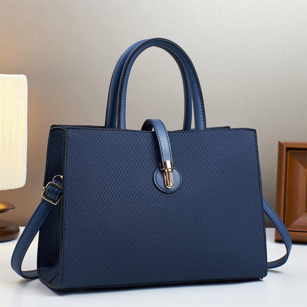 Pu Tote Bag For Women With Stitching Detail And Zipper Closure For Daily Use