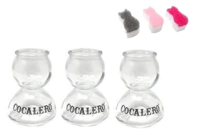 

Cocalero Coca Bomb Bomb Glass Set of 3 Shot Glass with Sponge [COCALERO]