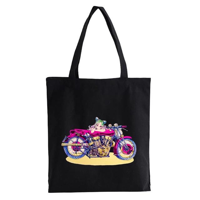 Jojo Bizarre Adventure Einkaufstasche Recycling-Tasche Canvas Lebensmittel wiederverwendbare Einkaufstasche aus Baumwolle Anime Shopper Damentasche Bolsas