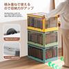AZMKOO Foldable Storage Box with Lid, All-Side Access, Casters, and Storage Container for Clothes, Closets, Toys, Accessories, Clothes, Futons, Books,