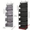 4/6 Layers Multi-functional Fabric Hanging Bag for Behind the Door Multi-layer Hanging Bag Miscellaneous Organizer Storage