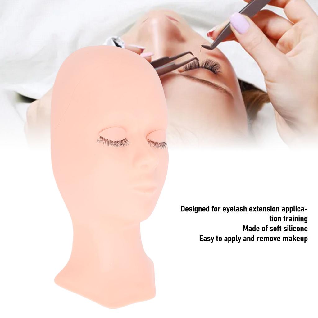 Wimper-Übungskopf Silikon Ersatzlider Wimpern Übungsmodellkopf Monolid