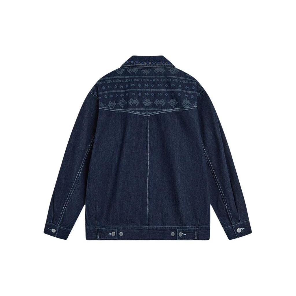 Li Ning Sports Life Collection Denim Jacket Men's Denim Blue AJDT365-1