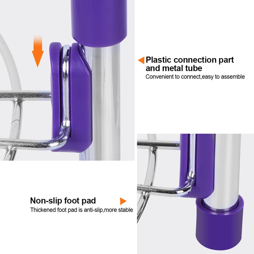 5 Tiers Home Kitchen Pans Pots Storage Rack Durable Metal Wire Shelving Organizer