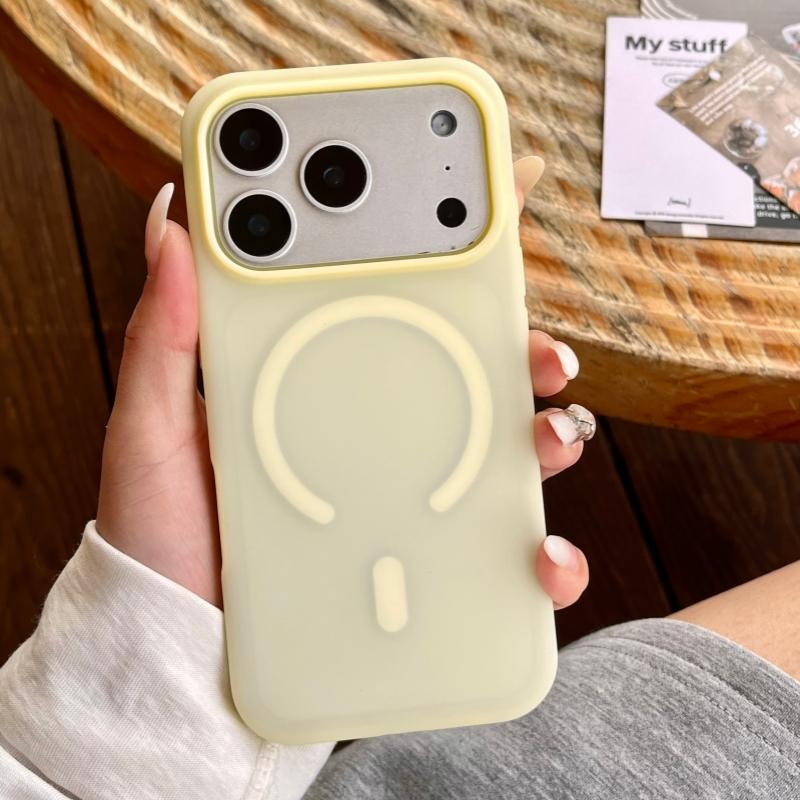 

Jelly Matte For Magsafe Magnetic Case For iPhone 15 16 17 Pro Max Plus Air Wireless Charging Shockproof Transparent Cover iPhone17 Pro