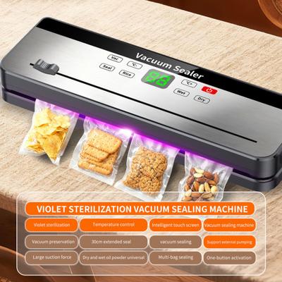 Yousheng Electric Vacuum Sealer Machine Adjustable Seal Temperature Built-in Cutter Portable Food Sealer Touch Screen Bag Sealer for Kitchen Home Use