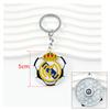 Chelsea AC Milan Barcelona Messi Real Madrid Ronaldo Football Keychain Turning Fan Pendant Blind Box Gift
