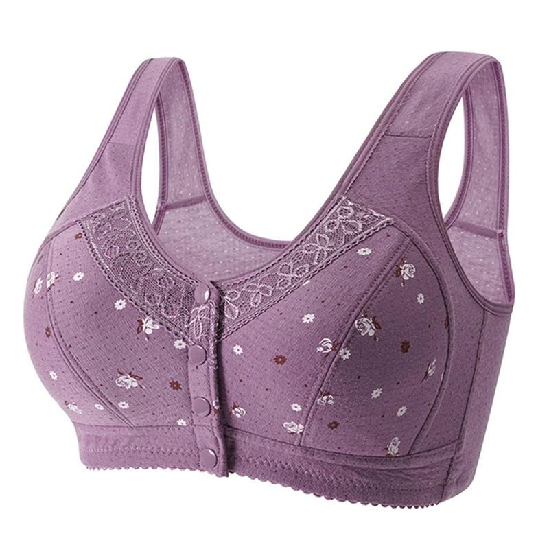 

Жіночий бавовняний бюстгальтер з застібкою спереду, дихаючий, жилетного типу, великого розміру 46
