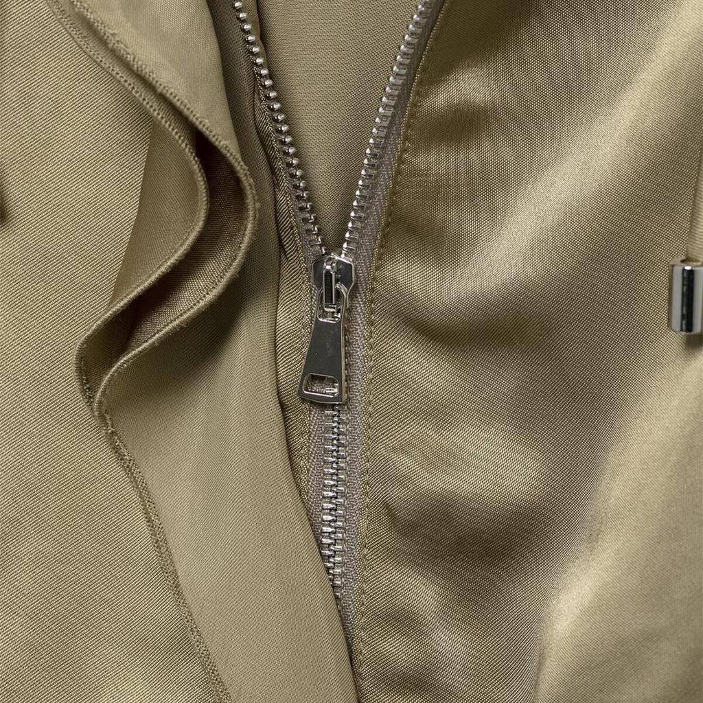 Jachetă lejeră casual de damă cu textură de mătase stratificată, primăvara 2025