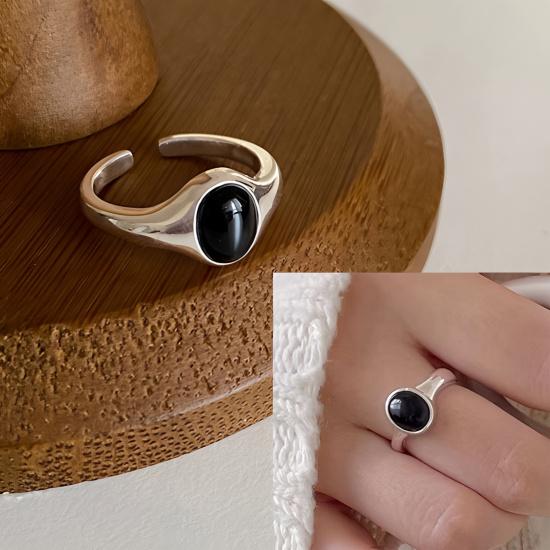 VENTFILLE 925 Sterling Silver Moon Tassel Opening Female Fashion Ins Ring Dropship Wholesale