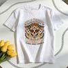 Viva La Tradicion Ehrung unserer Vorfahren Tag der Toten T-Shirt Damen Unisex Lässig Baumwolle Grafik T-Shirts Kleidung Mann