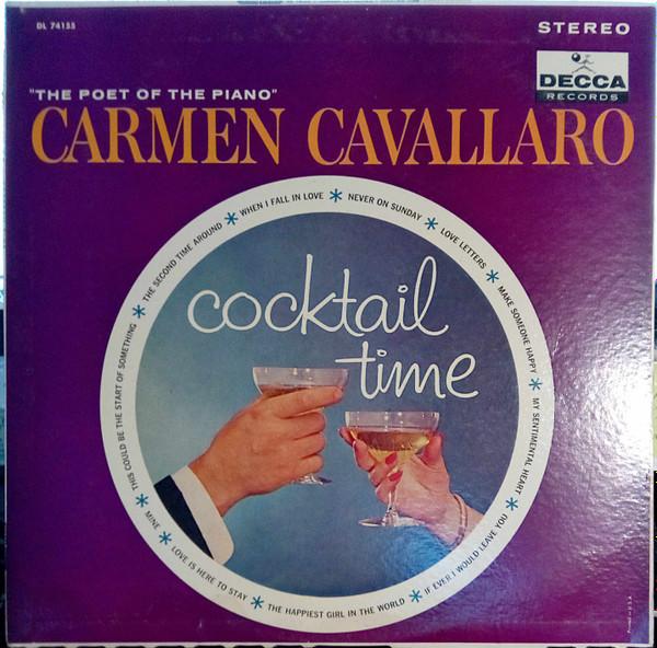 

LP Record CARMEN CAVALLARO Cocktail Time DL74155 DECCA 196 US Jazz Used