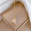 Romantische Glänzende Zirkon Liebe Herz Anhänger Halskette für Frauen Mädchen Edelstahl Kette Trendiger Herz Choker Schmuck Geschenke