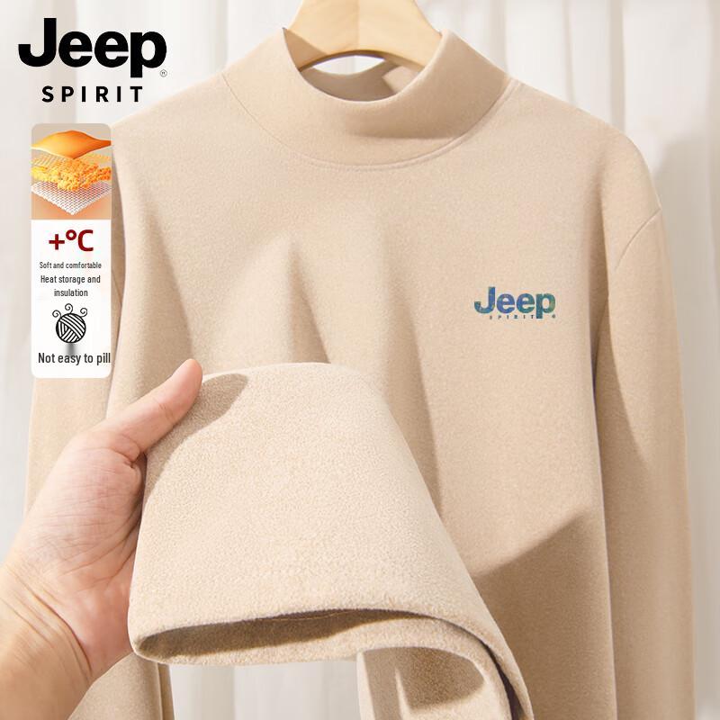 

JEEP SPIRIT Men s Fleece-Lined Long Sleeve T-shirt 2XL