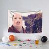 1pc John Pork Smiling Throw Flag Tapestry Home Decor for Bedroom Dorm Man Cave Party Aesthetic Wall Art A Funny Gift For Friends