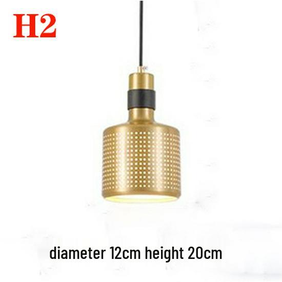 Nordic Gold Single Pendant Light for Bedroom, Bar, Café, or Shop
