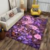 Purple Floral Vine Pattern Carpet with Elegant Artistic Design Suitable for Use As an Anti-slip for Living Room Bedroom Sofas