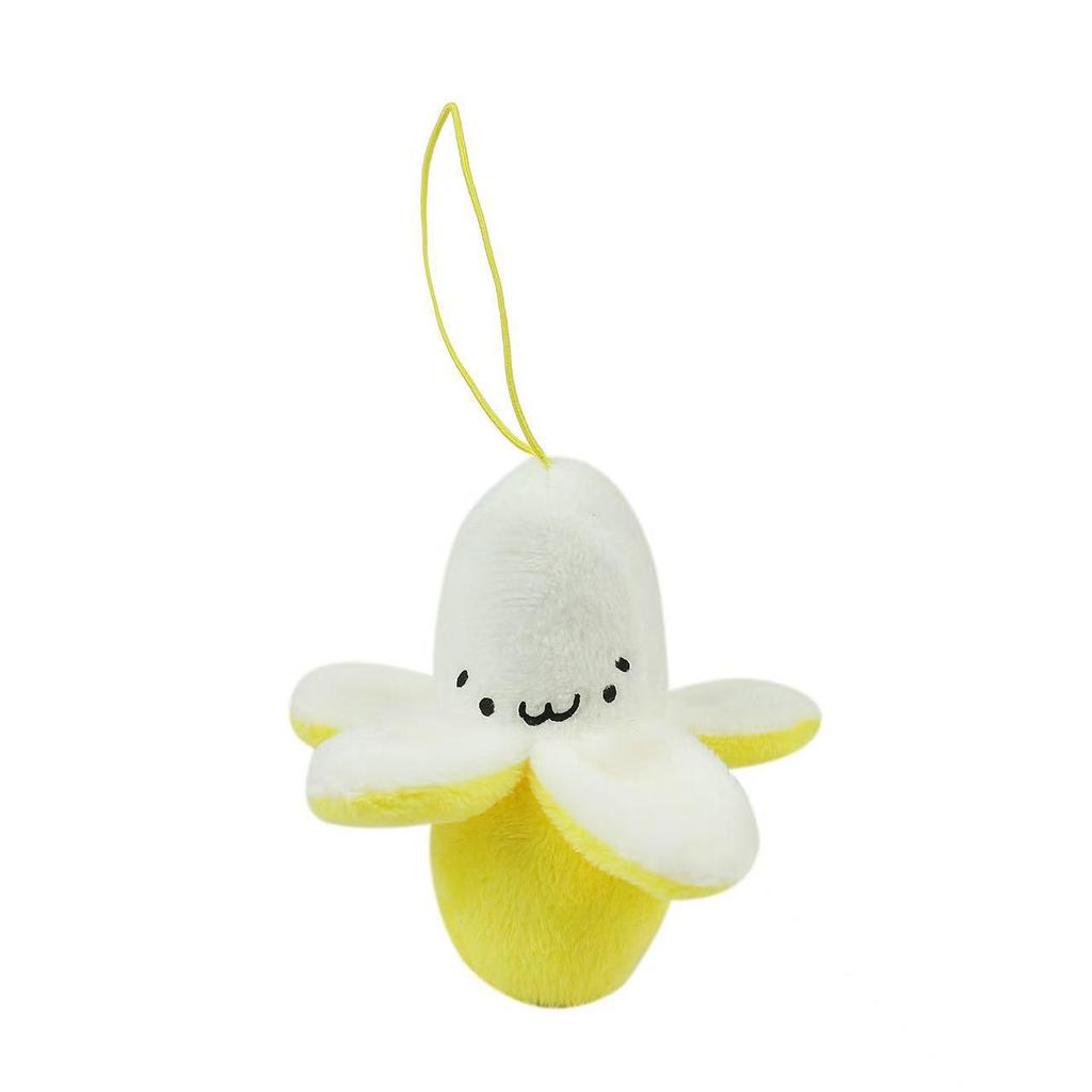 Mini Stripped Banana Plush Doll - Cute Fruit Pendant for Weddings