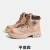 White Deer same summer limited hollow Martin boots women's new outdoor mountaineering rhubarb boots top layer pigskin tooling boots