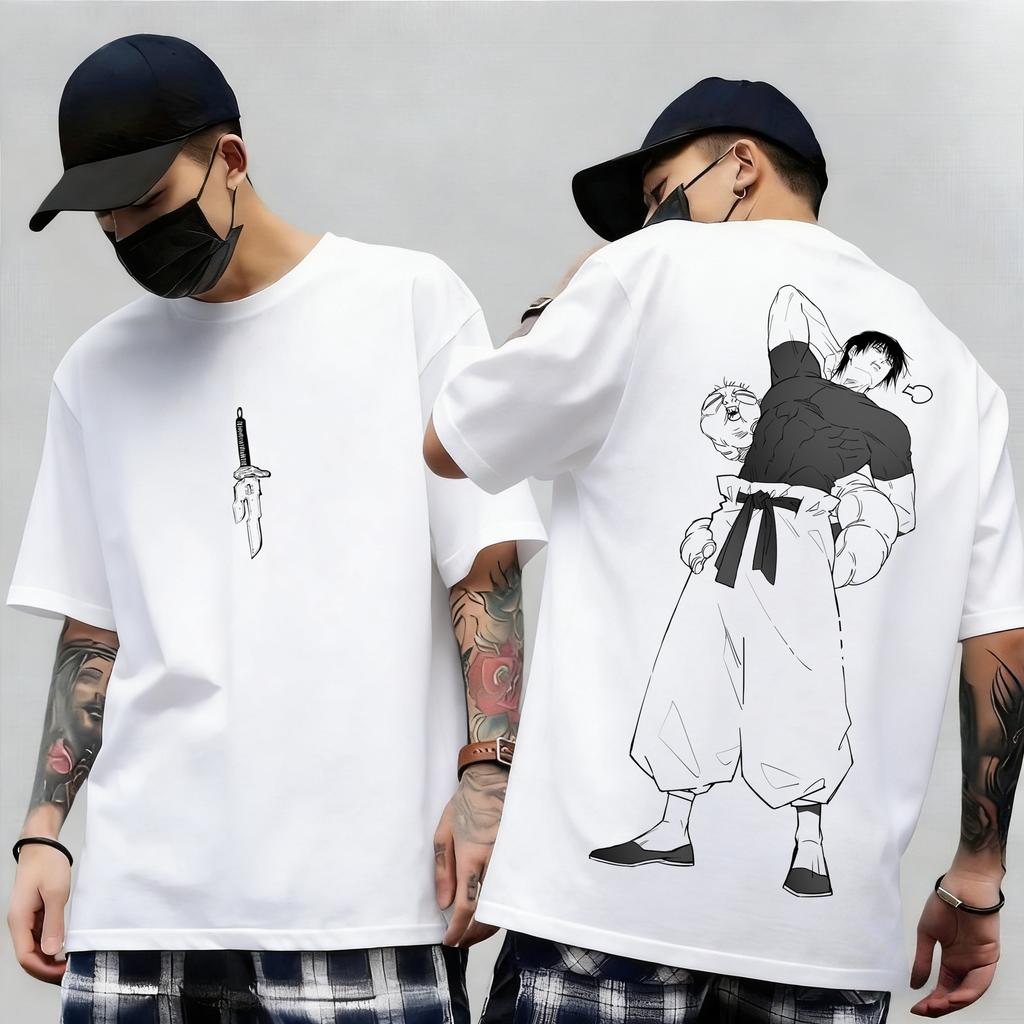 Jujutsu Kaisen Fushiguro Touji Print Short Sleeves Tshirt Cotton Unisex Unisex Kid Clothes Round Neck Harajuku Y2k New Arrival Tops