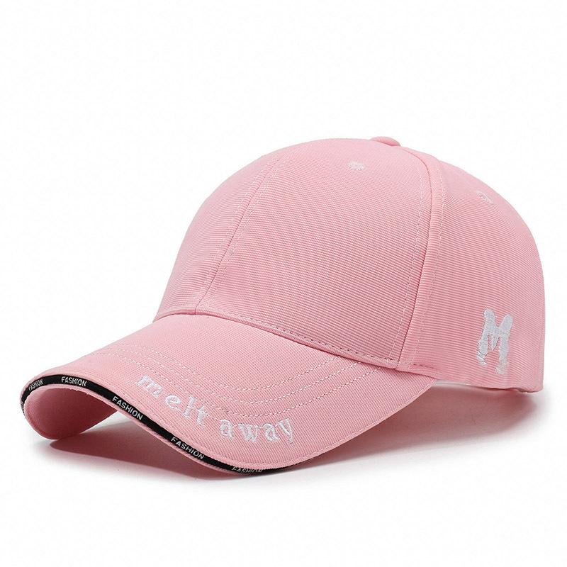 Embroidery M Letter Baseball Hat Outdoor Adjustable Sun Breathable Protection