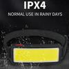 Powerful COB Headlamp Type-c/USB Rechargeable Head Flashlight Built-in Battery Outdoor Fishing Camping Lantern Waterproof Torch