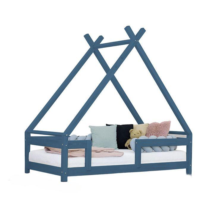 TAHUKA Children's Cabin Bed 140 X 200 Navy Blue