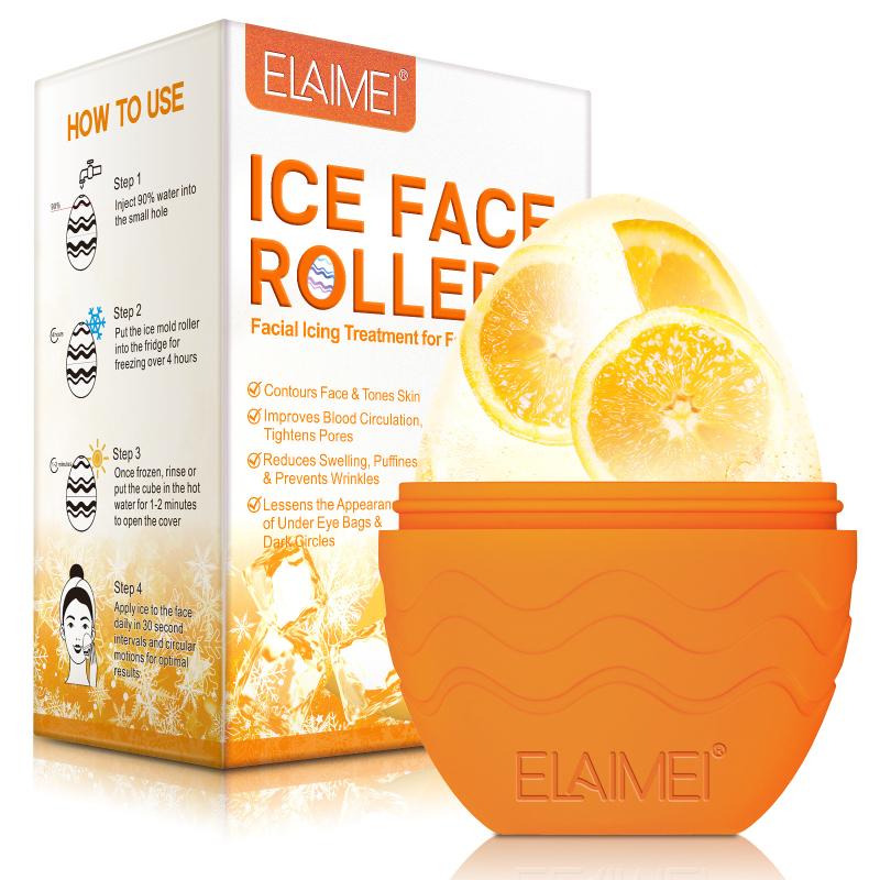 Ice Face Roller Egg-shaped Reusable Ice Mold For Face Skin Care Silicone Facial Massage Icing Tool