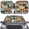 Custom Printed Car Sunshade for Sedans - Thin Front Windshield Cover