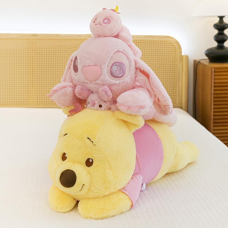 Bear And Pooh Plush Toy Animal Cushion Pillow For Bedroom Play Decor
