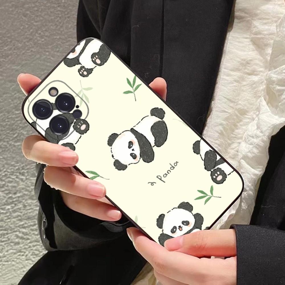 Panda Cute Phone Case For IPhone 16 15 14 11 12 13 Mini Pro XS Max Cover 6 7 8 Plus X Funda Shell