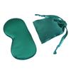 Silk eye mask simulation silk bag two-piece set printing embroidered silk eye mask