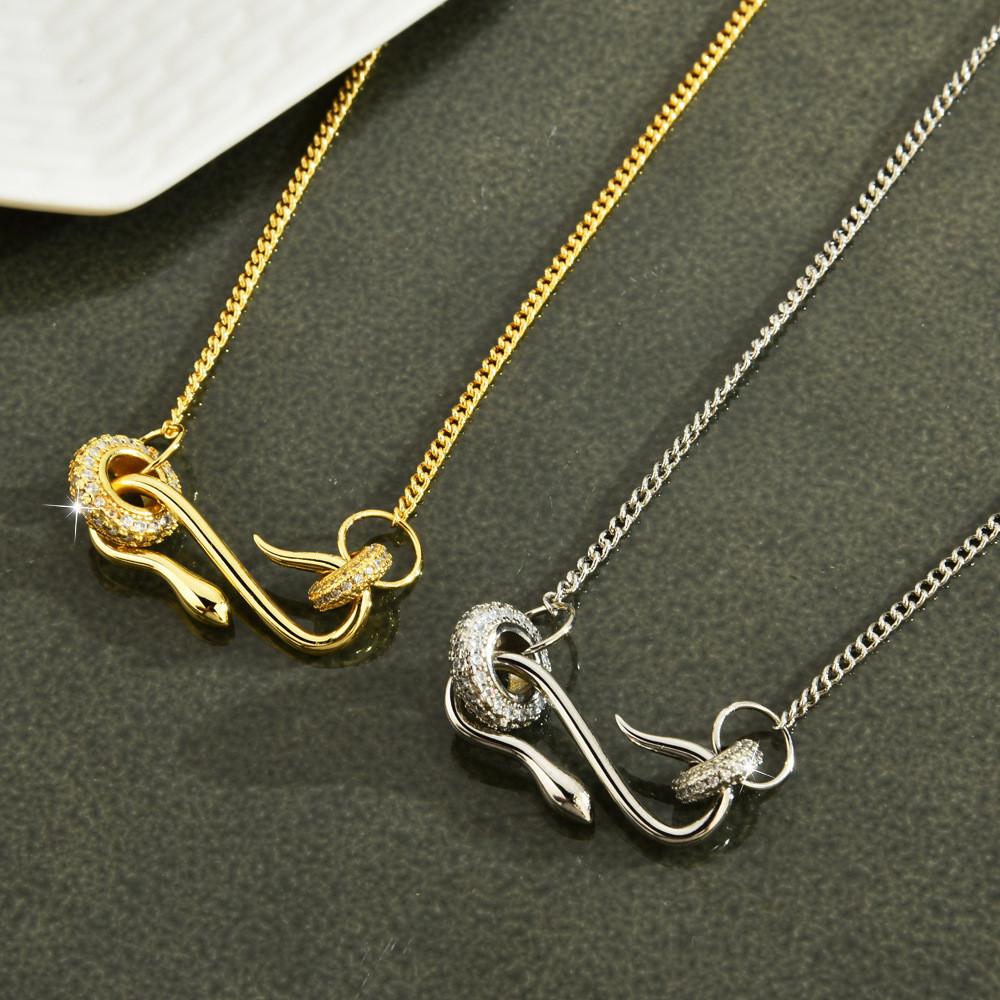 Inspired Eyecatching Snake Choker Necklace For Women In Stylish Gold And Finish Silver