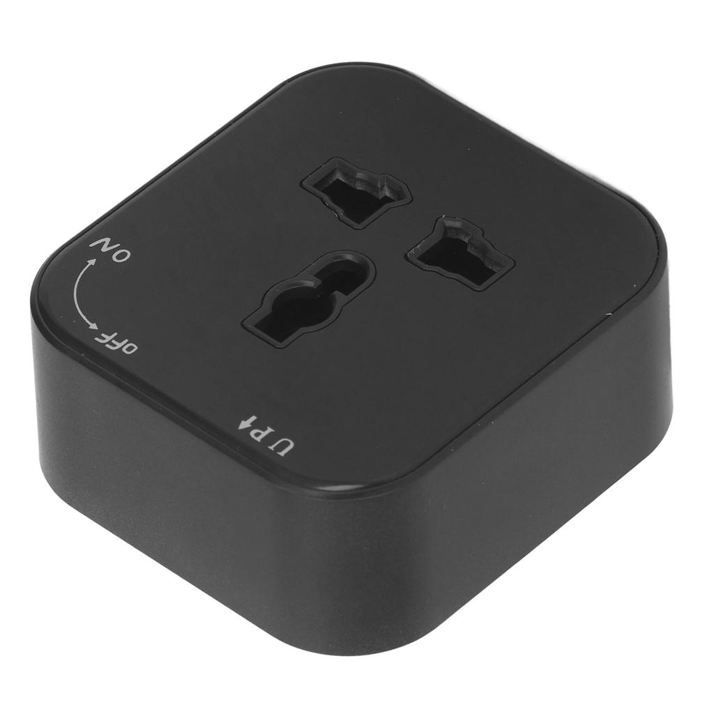 Square Track Adapter Surface Mounted Power Outlet Socket with Indicator Universal Interface 250V 13A