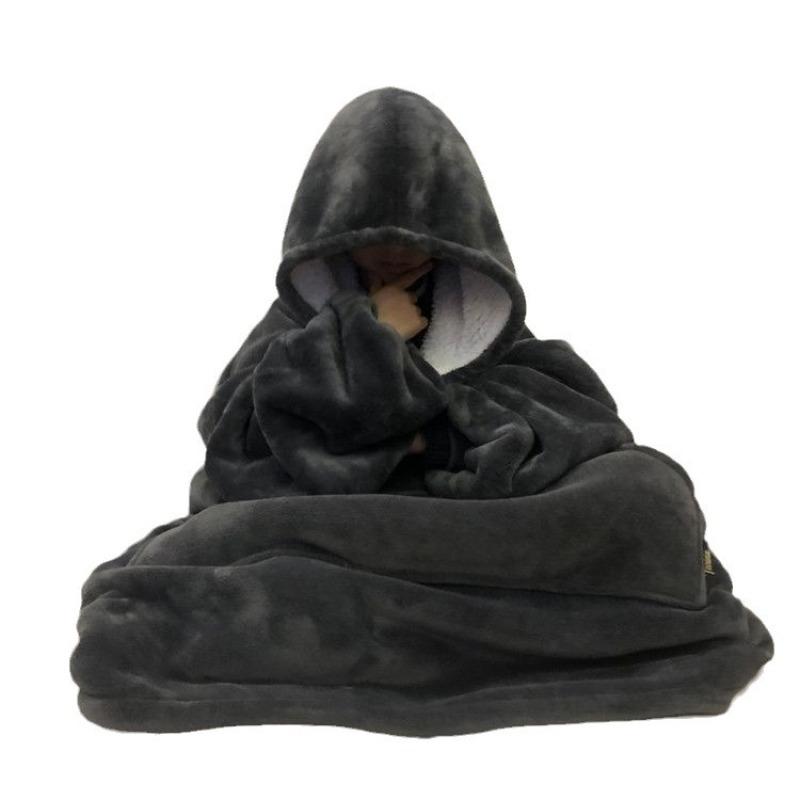 1 Pezzo Felpa con Cappuccio Coperta Indossabile da Donna Uomo, Felpa Coperta Oversize Super Morbida Calda Accogliente Indossabile con Cappuccio