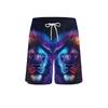 Pantaloni da Spiaggia Estivi da Uomo Stampati in 3D Moda Versatili Tendenza Traspiranti Casual Stile Vacanza