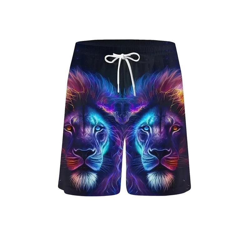 Pantaloni da Spiaggia Estivi da Uomo Stampati in 3D Moda Versatili Tendenza Traspiranti Casual Stile Vacanza