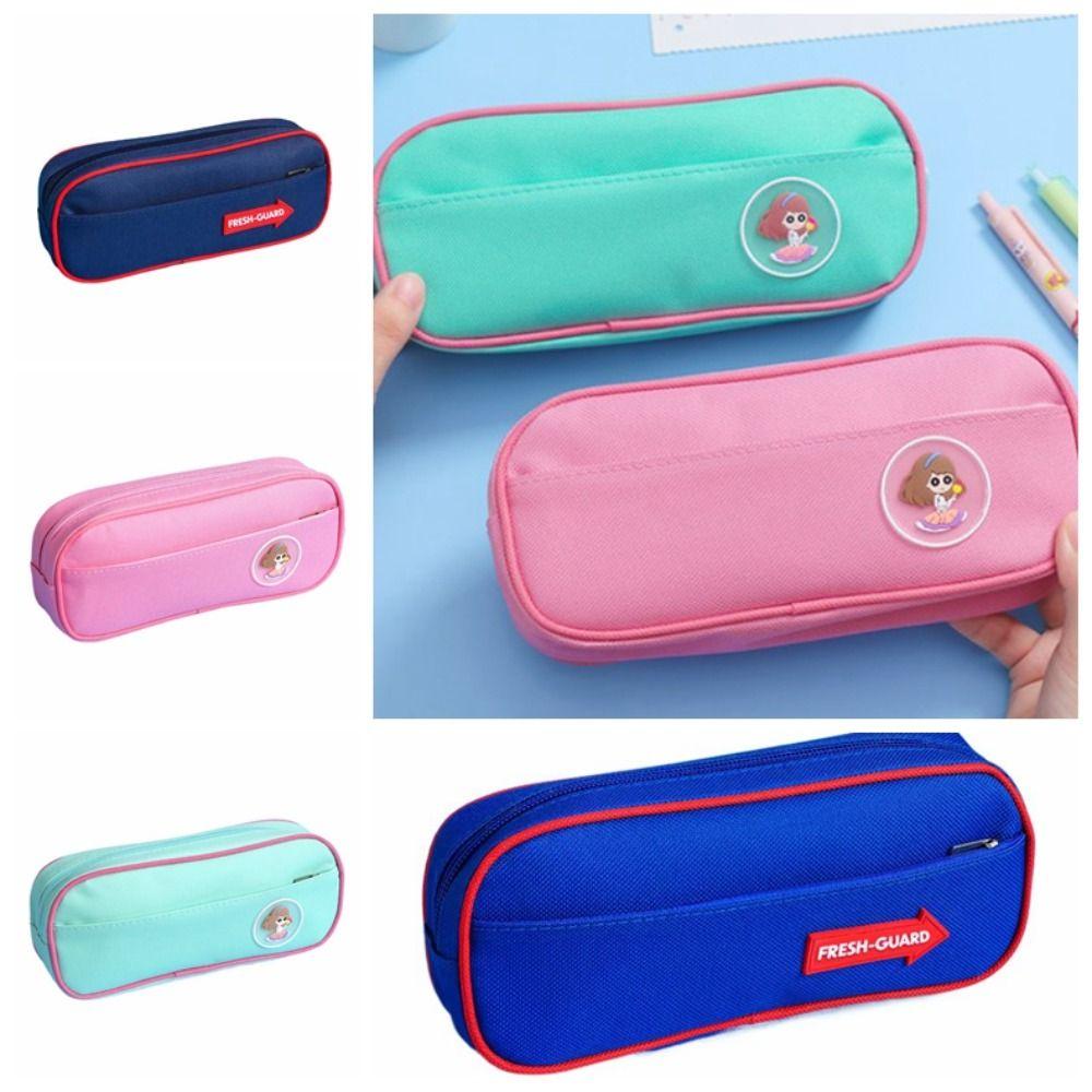 Double Layers Pencil Case Oxford Cloth Stationery Pen Pouch Pencil Bag  School Office Supplies