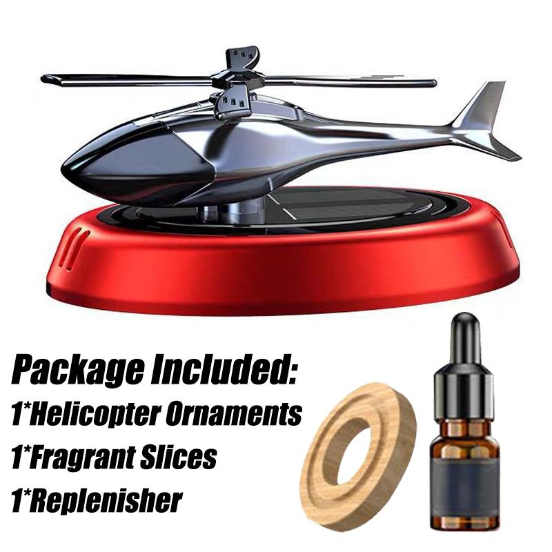 Car Helicopter Solar Rotating Perfume Diffuser Car Fragrance Decoration Car Air Freshener Ornaments Deodorant Perfume Diffuser