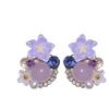 Slightly Inlaid Purple Flower Stud Earrings for Women Are Super Good-looking, Unique and Beautiful Earrings 1011 New Models, Popular Earrings This