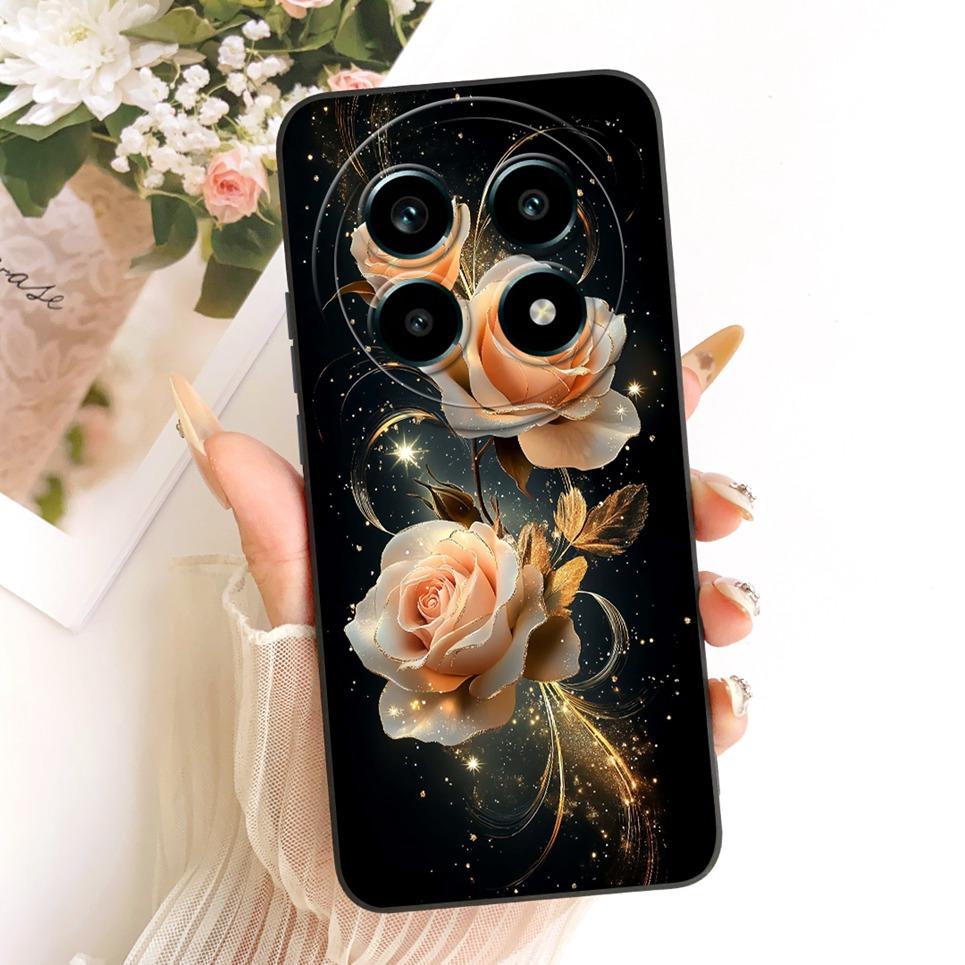 Daisy Bow Pattern Butterfly Flower Cherry Back Cover For Realme 13 Pro Pro+ Phone Case Soft Silicone Casing On Realme P1 Speed