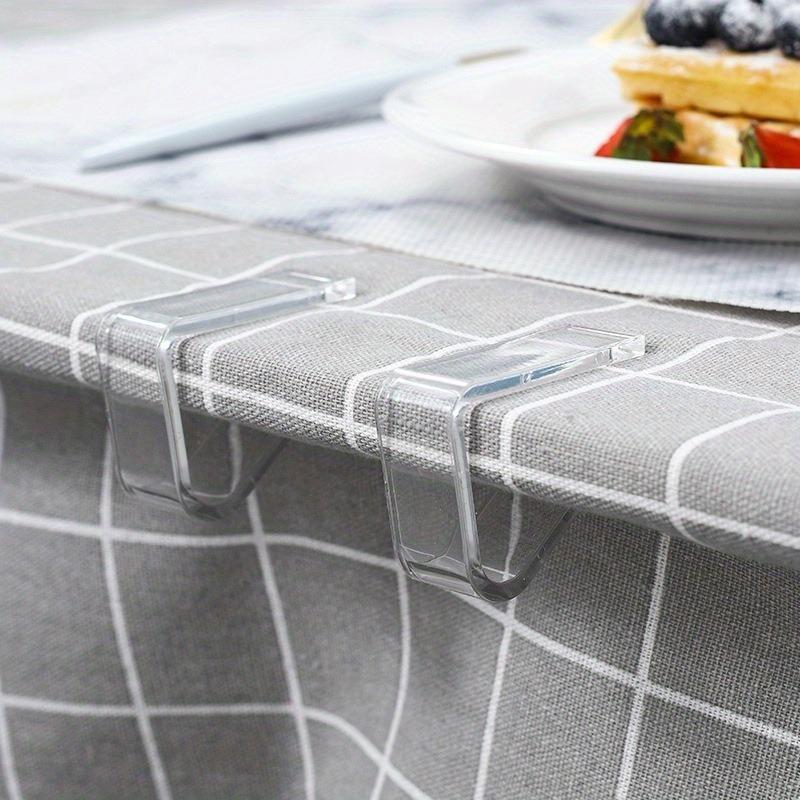 4pcs Tablecloth Fixing Clip–Transparent Tablecloth Clips,Anti-Slip&Anti-Wrinkle Holder for Home,Party&Outdoor Use – Secure Grip