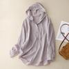 Hooded Thin Sun-protective Clothing Women's Summer Korean Style Fashionable Cotton Linen Casual Beach Air-conditioning Shirt