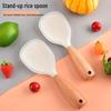 Silicone Non-stick Rice Paddle - Food-grade, Stand-up Rice Spoon, Safe for Cookers